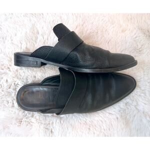 Freda Salvador Black Leather Mule - Size 9.5 - Preowned